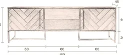 Dressoirs-Dutchbone Class Dressoir Brown