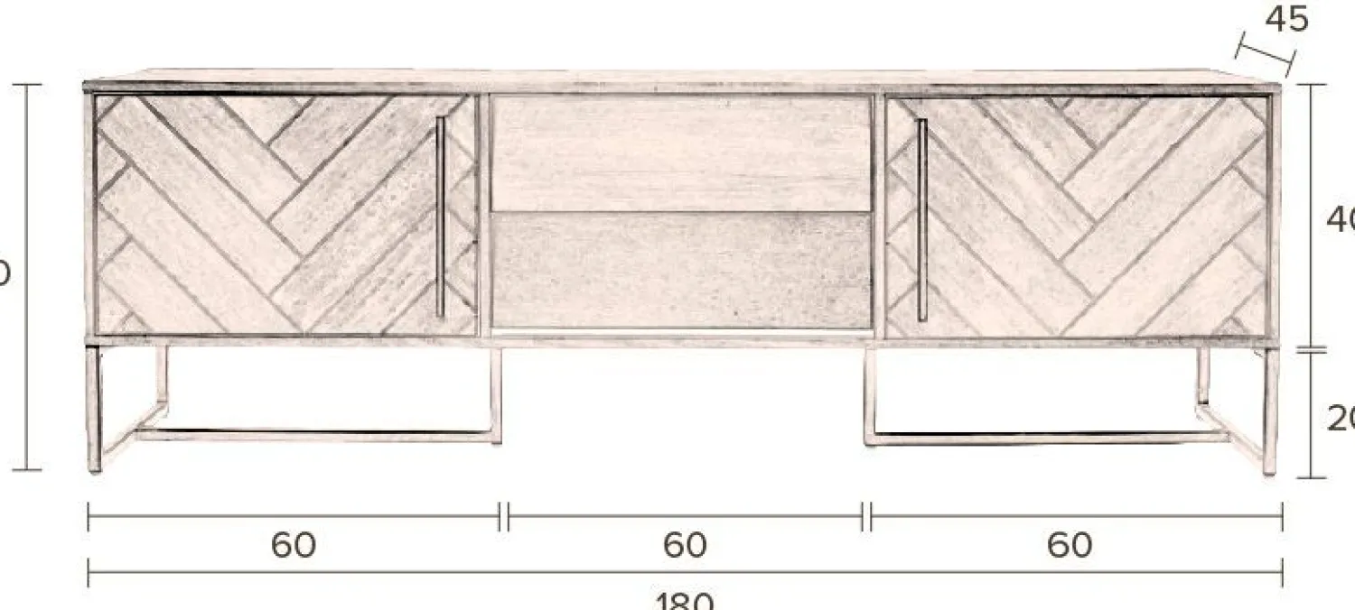 Dressoirs-Dutchbone Class Dressoir Brown
