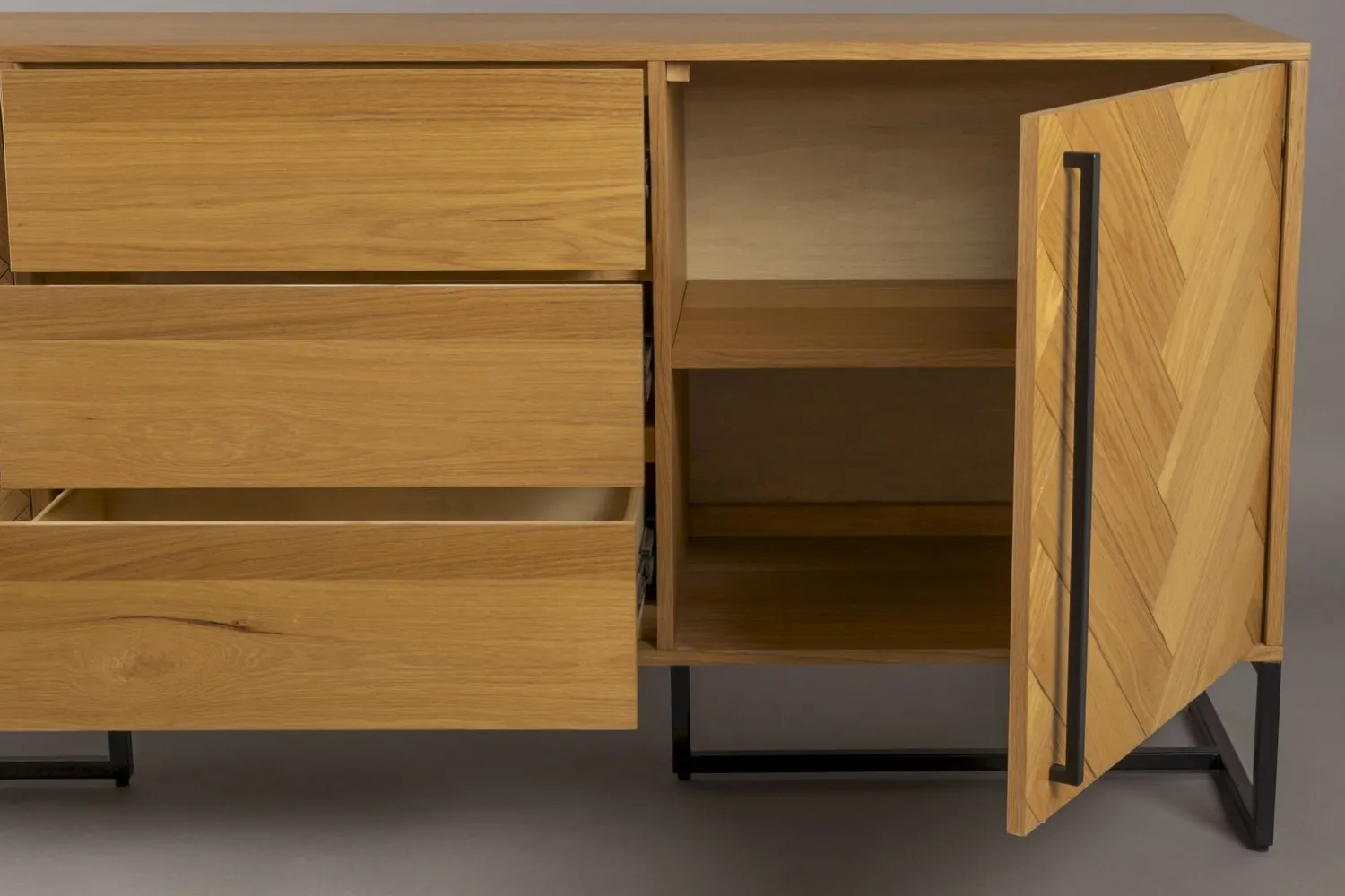 Dressoirs-Dutchbone Class High Dressoir Natural