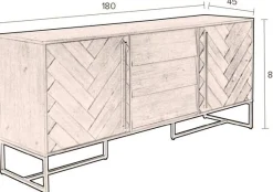 Dressoirs-Dutchbone Class High Dressoir Natural