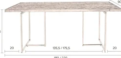 Houten Eettafels|Rechthoekige Eettafels-Dutchbone Class Eettafel Natural