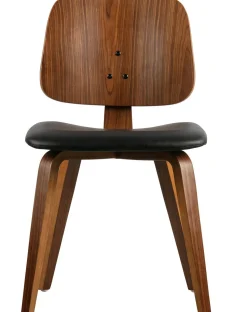 Eetkamerstoelen Zonder Armleuning-vtwonen Classic Eetkamerstoel Zwart, Walnoot