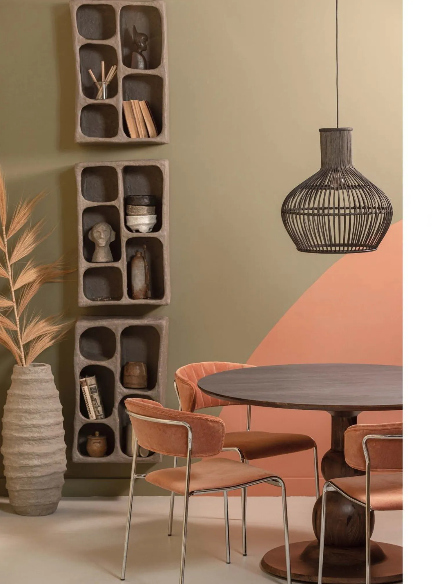 Opbergkasten|Opbergkasten-WOOOD Clay Wandkastje Grey