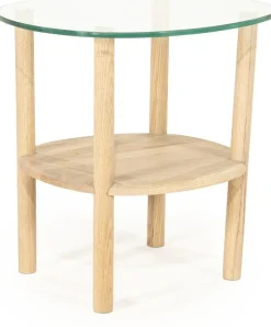 Glazen Bijzettafels-Eleonora Cleo Bijzettafel Naturel