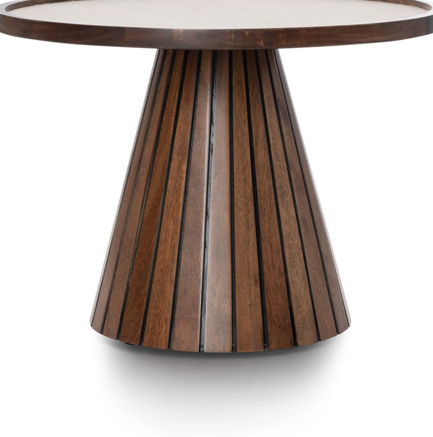 Houten Bijzettafels|Ronde Bijzettafels-COCO maison Cleo Bijzettafel Bruin