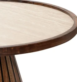Houten Bijzettafels|Ronde Bijzettafels-COCO maison Cleo Bijzettafel Bruin