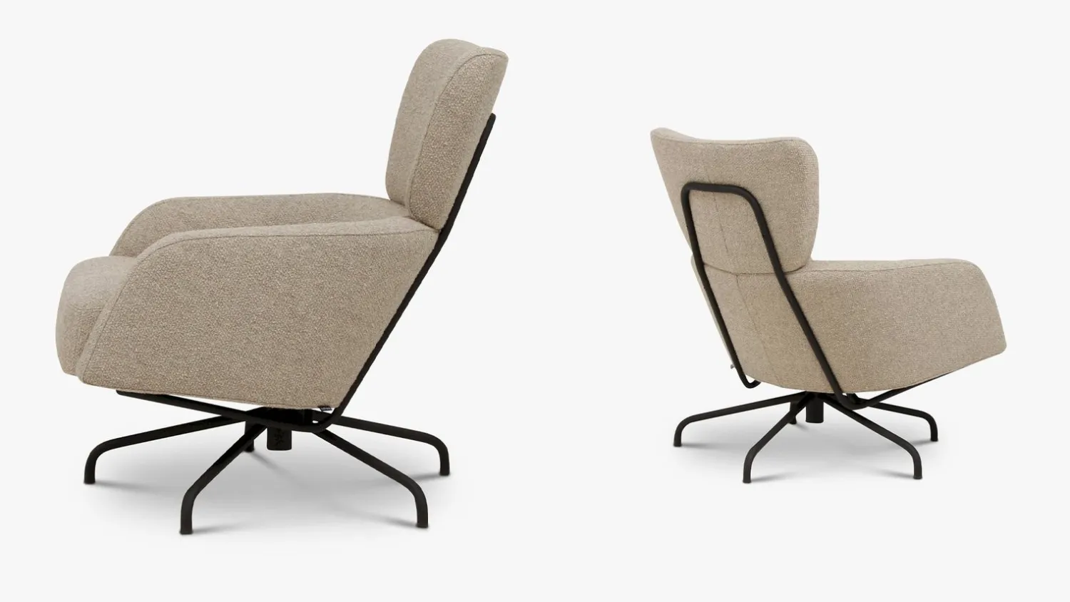 Draaifauteuils|Relaxfauteuils-Harvink Clip Do Draaifauteuil Beige