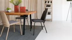 Eetkamerstoelen Zonder Armleuning-Zuiver Clip (set van 2) Eetkamerstoel Beige