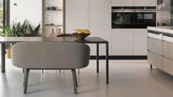 Design Eetkamerbanken|Stoffen Eetkamerbanken-Arco Close Eetkamerbank Blauw