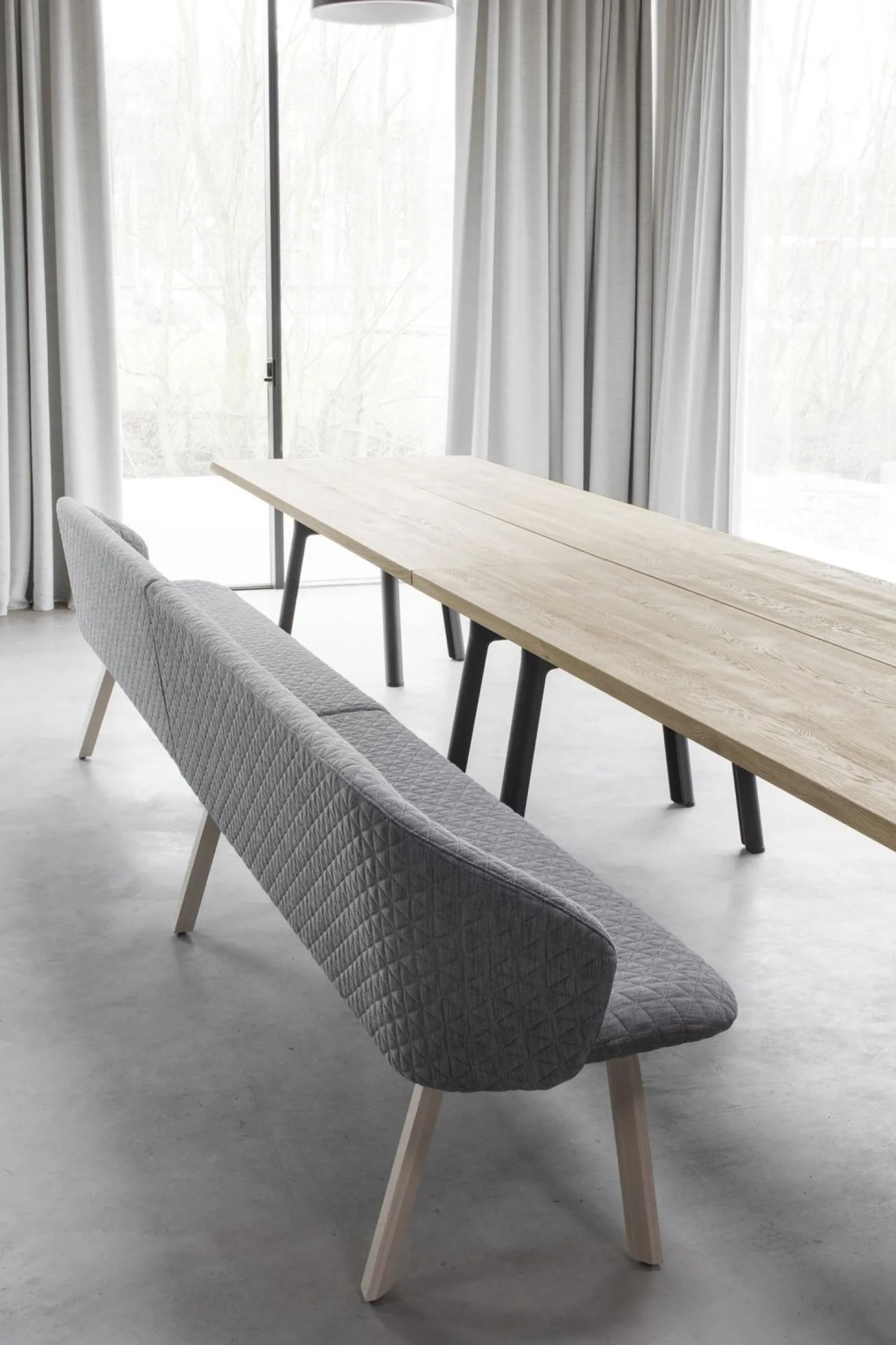 Design Eetkamerbanken|Stoffen Eetkamerbanken-Arco Close Eetkamerbank Blauw