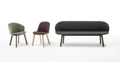Design Eetkamerbanken|Stoffen Eetkamerbanken-Arco Close Eetkamerbank Blauw