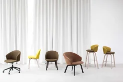Design Stoelen|Eetkamerstoelen Met Wieltjes-Arco Close Eetkamerstoel Antraciet