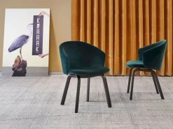 Design Stoelen|Eetkamerstoelen Met Wieltjes-Arco Close Eetkamerstoel Antraciet