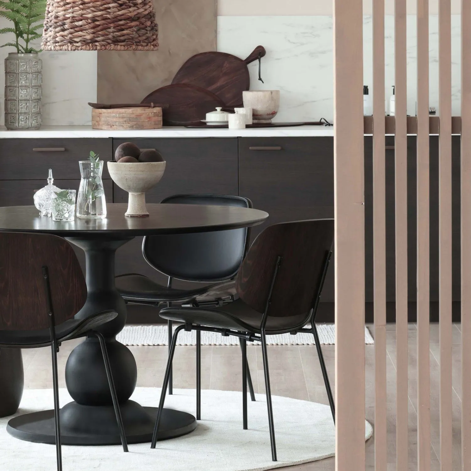 Eetkamerstoelen Zonder Armleuning-WOOOD Close In Eetkamerstoel Black