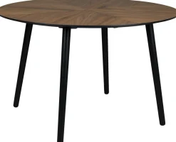 Houten Eettafels|Ronde Eettafels-Dutchbone Clover Rond Eettafel Bruin