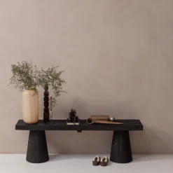 Zitbanken-WOOOD Clyde Bankje Dark Brown