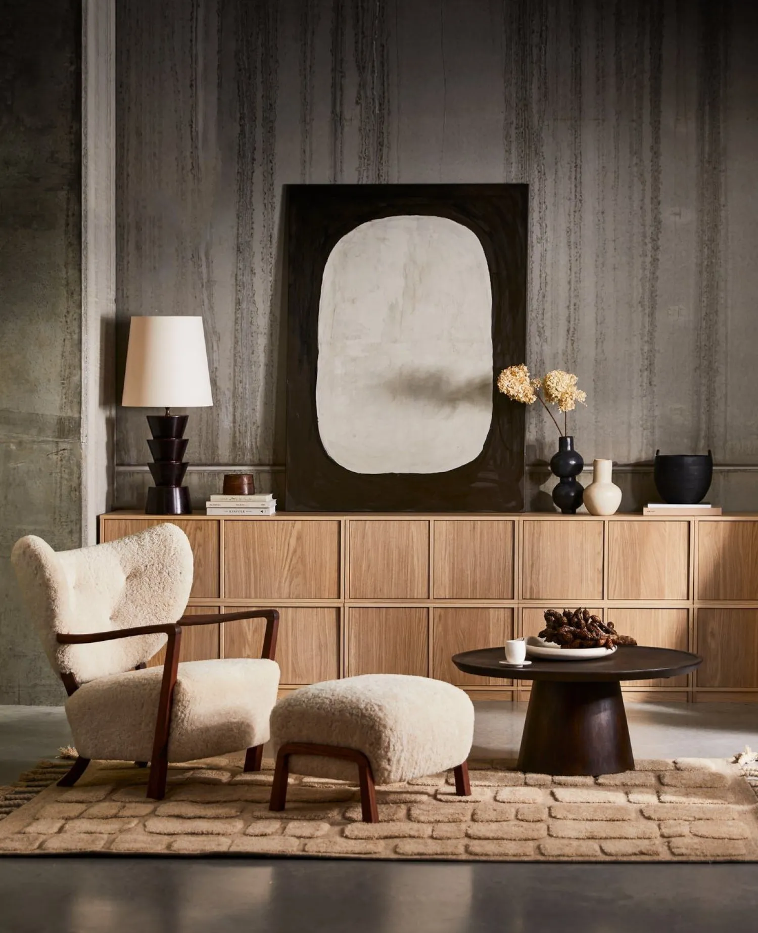 Houten Bijzettafels|Ronde Bijzettafels-vtwonen Coffee A Gogo Bijzettafel Walnut