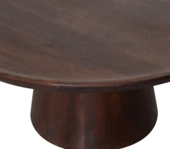 Houten Bijzettafels|Ronde Bijzettafels-vtwonen Coffee A Gogo Bijzettafel Walnut