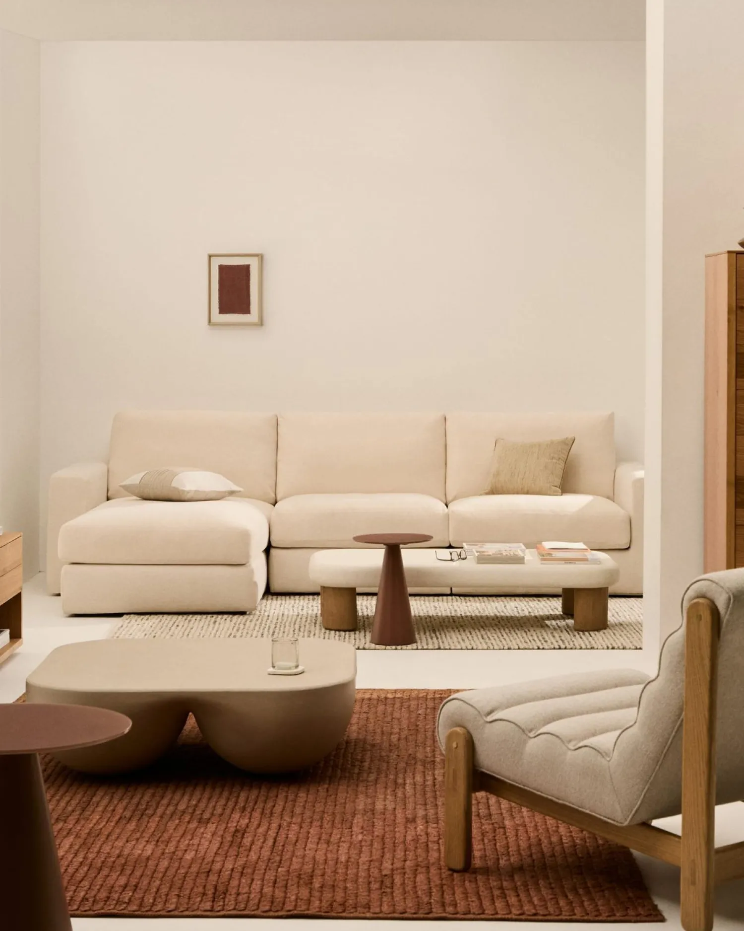 Tuintafels-Kave Home Colba Salontafel Beige