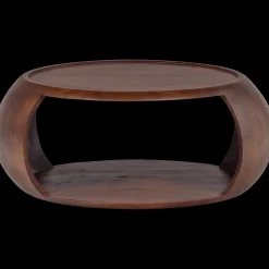 Houten Salontafels|Ronde Salontafels-WOOOD Cole Salontafel Bruin