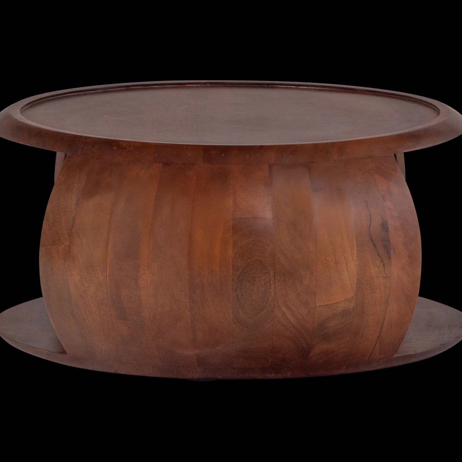Houten Salontafels|Ronde Salontafels-WOOOD Cole Salontafel Bruin