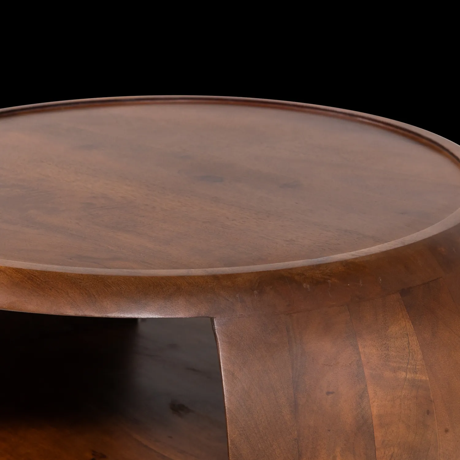 Houten Salontafels|Ronde Salontafels-WOOOD Cole Salontafel Bruin