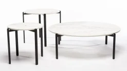 Ronde Salontafels-Metaform Collage Salontafel Wit