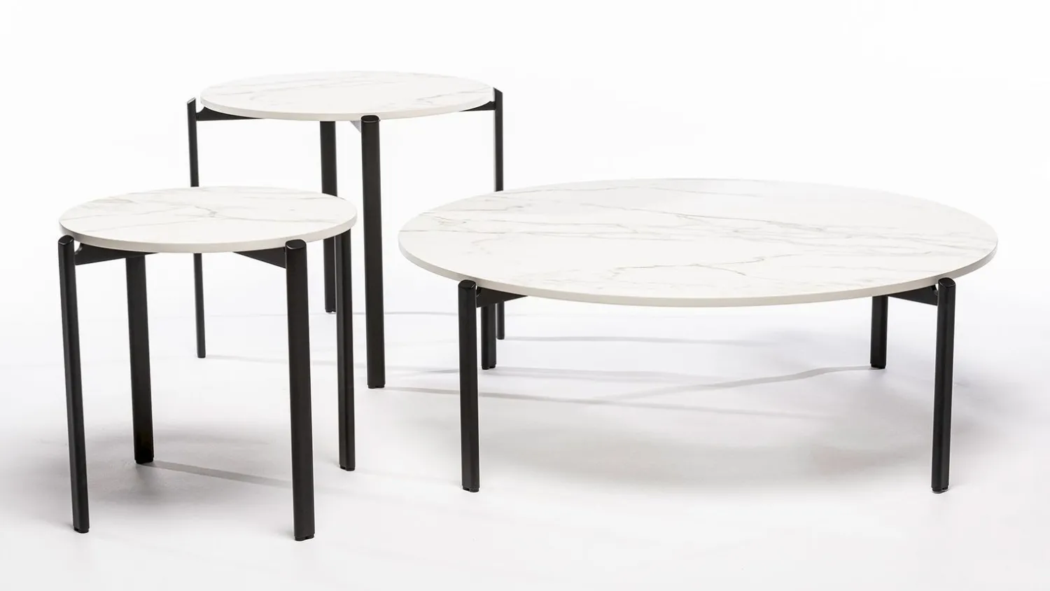 Ronde Salontafels-Metaform Collage Salontafel Wit