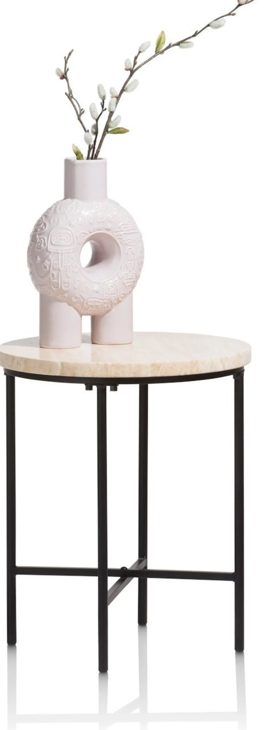 Ronde Bijzettafels-COCO maison Colton Bijzettafel Beige