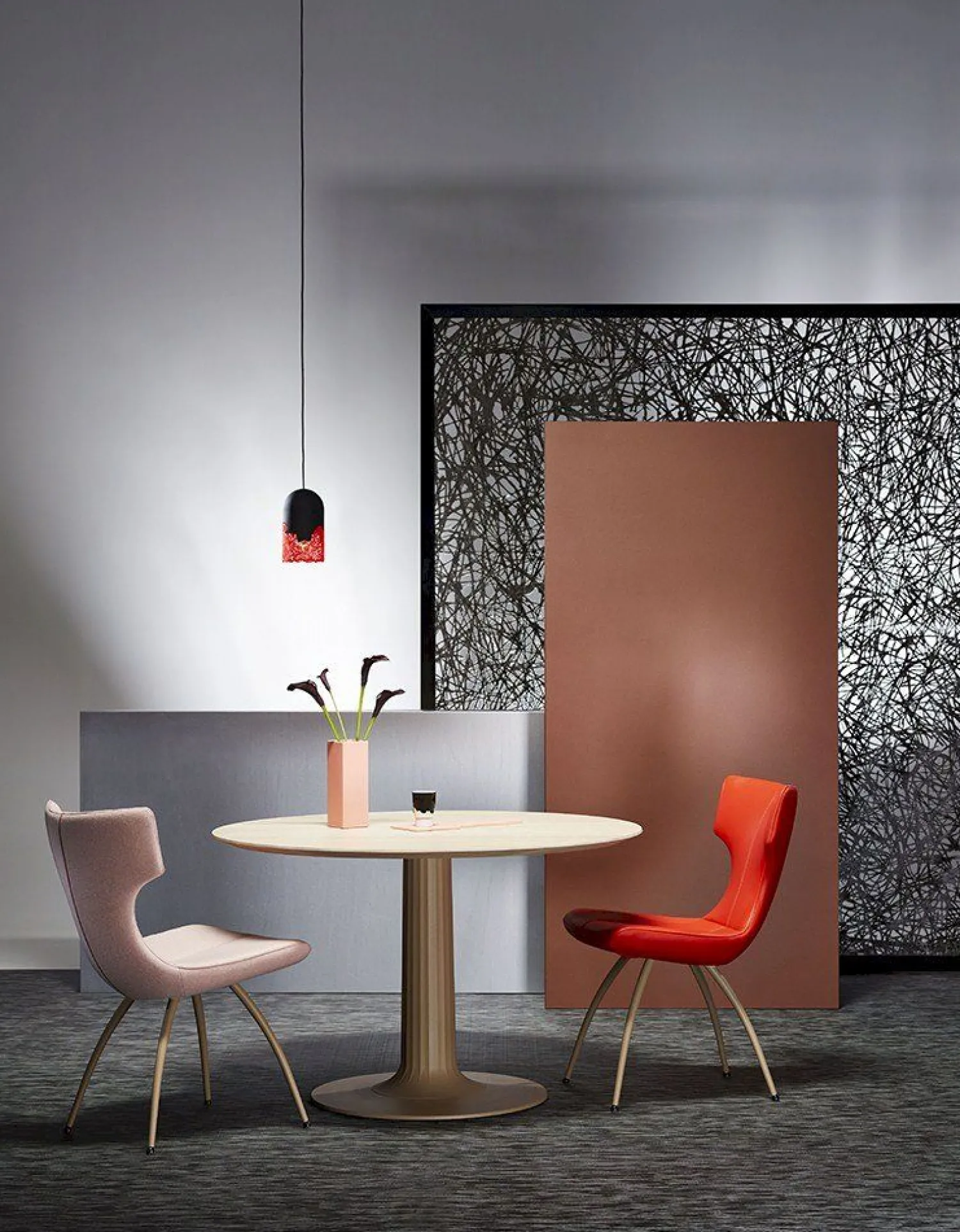Ronde Eettafels-Leolux Columna Eettafel Zwart