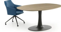 Ronde Eettafels-Leolux Columna Eettafel Zwart