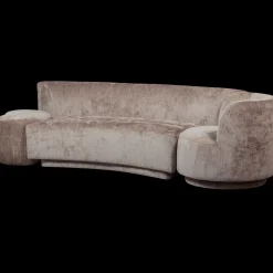 Elementenbanken-WOOOD Combi-Popular Fauteuil + Poef Elementenbank Taupe