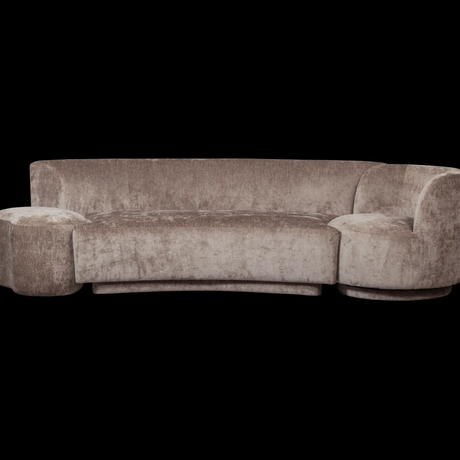 Elementenbanken-WOOOD Combi-Popular Fauteuil + Poef Elementenbank Taupe