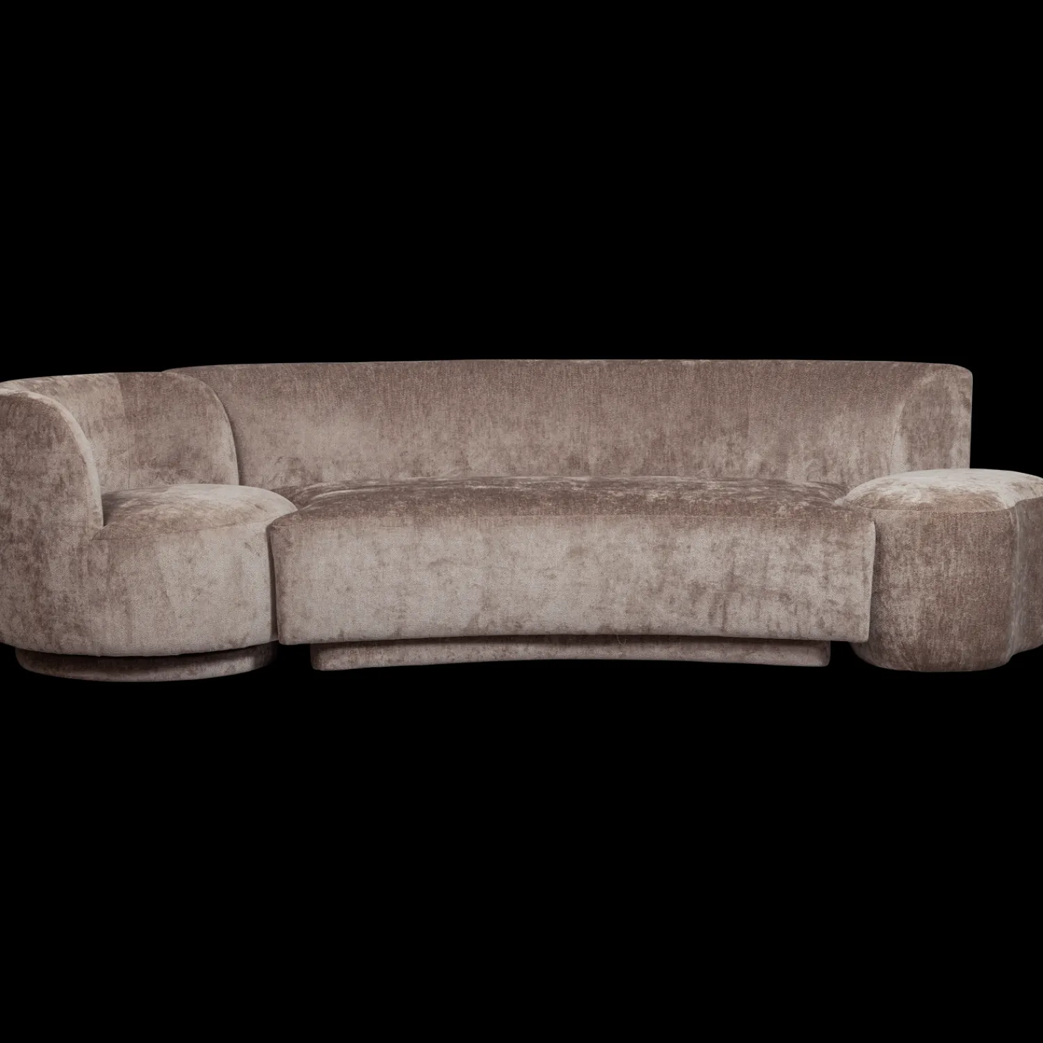 Elementenbanken-WOOOD Combi-Popular Fauteuil + Poef Elementenbank Taupe