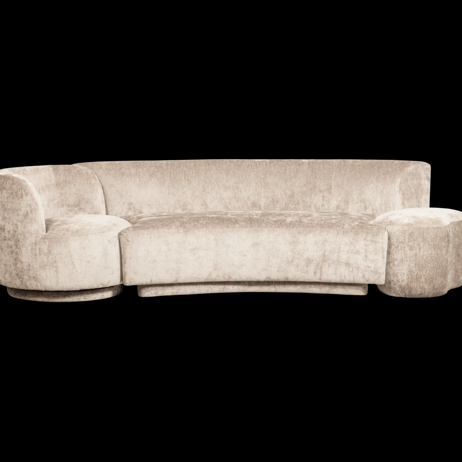 Elementenbanken-WOOOD Combi-Popular Fauteuil + Poef Elementenbank Natural