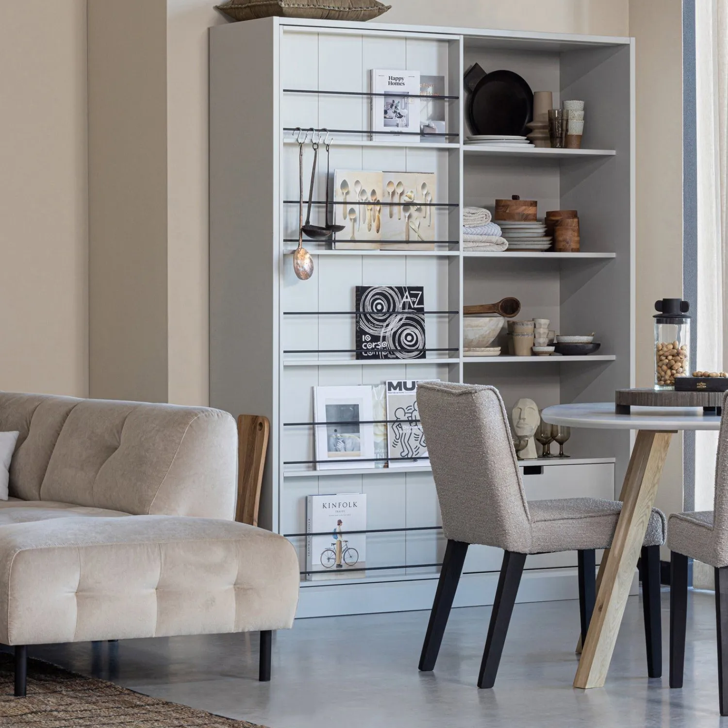 Houten Eettafels|Organische Eettafels-WOOOD Combi-tablo Eettafel Mist
