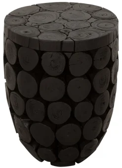 Houten Bijzettafels|Ronde Bijzettafels-MUST Living Cone Bijzettafel Zwart