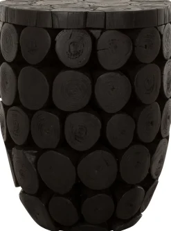 Houten Bijzettafels|Ronde Bijzettafels-MUST Living Cone Bijzettafel Zwart