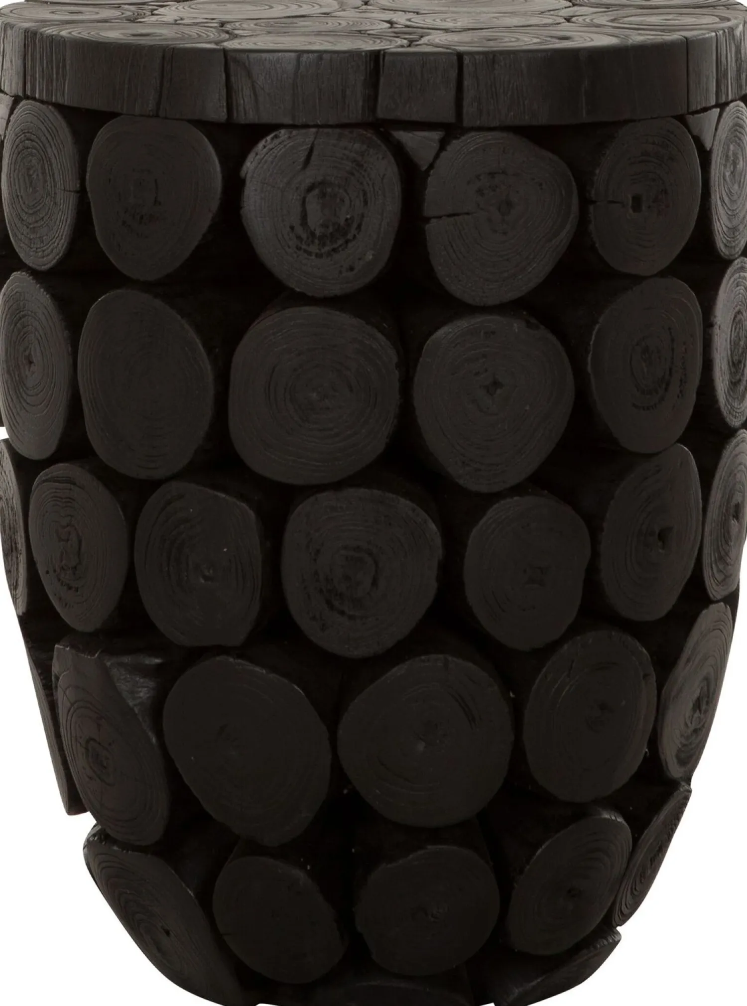Houten Bijzettafels|Ronde Bijzettafels-MUST Living Cone Bijzettafel Zwart