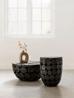 Houten Salontafels|Ronde Salontafels-MUST Living Cone Salontafel Zwart