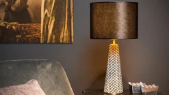 Tafellampen|Tafellampen-Lucide Cone Tafellamp Grijs, Zwart