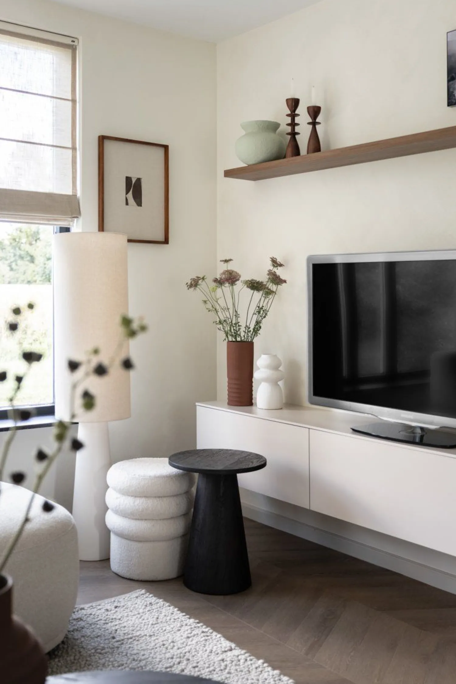 Vloerlampen|Vloerlampen-HKLIVING Cone XL Vloerlamp Cream