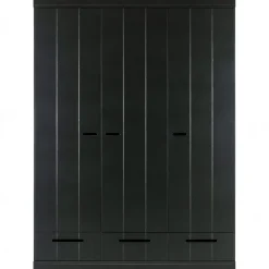 Opbergkasten|Opbergkasten-WOOOD Connect 3-deurs Opbergkast Black