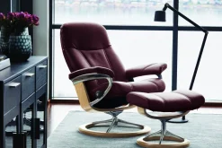 Relaxfauteuils-Stressless Consul Relaxfauteuil + Hocker Light Grey