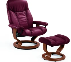 Relaxfauteuils-Stressless Consul Relaxfauteuil + Hocker Light Grey