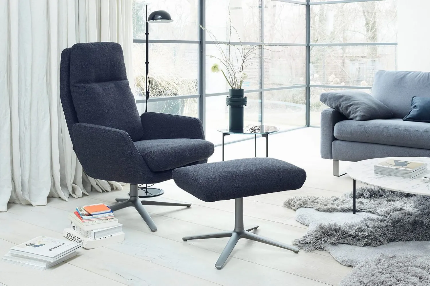 Design Fauteuils-COR dia Draaifauteuil Blauw