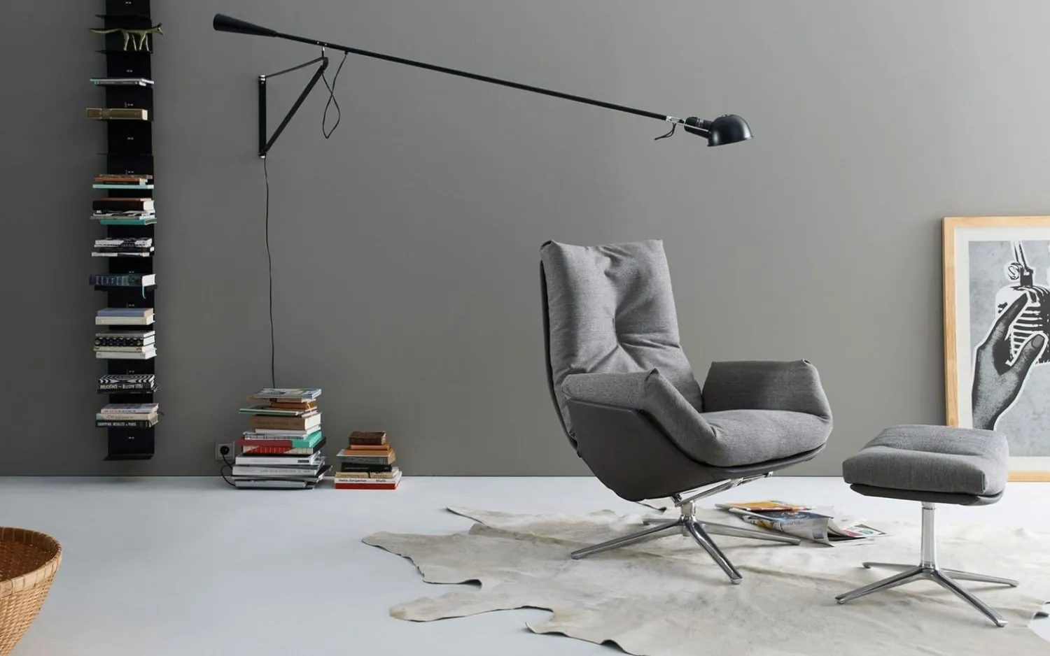Design Fauteuils-COR dia Lounge Draaifauteuil Grijs
