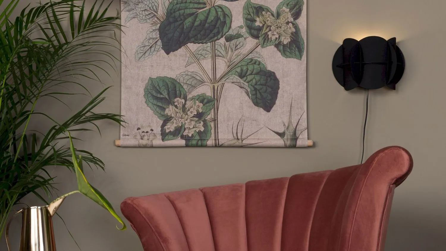 Wandlampen|Wandlampen-Dutchbone Corridor Wandlamp Black