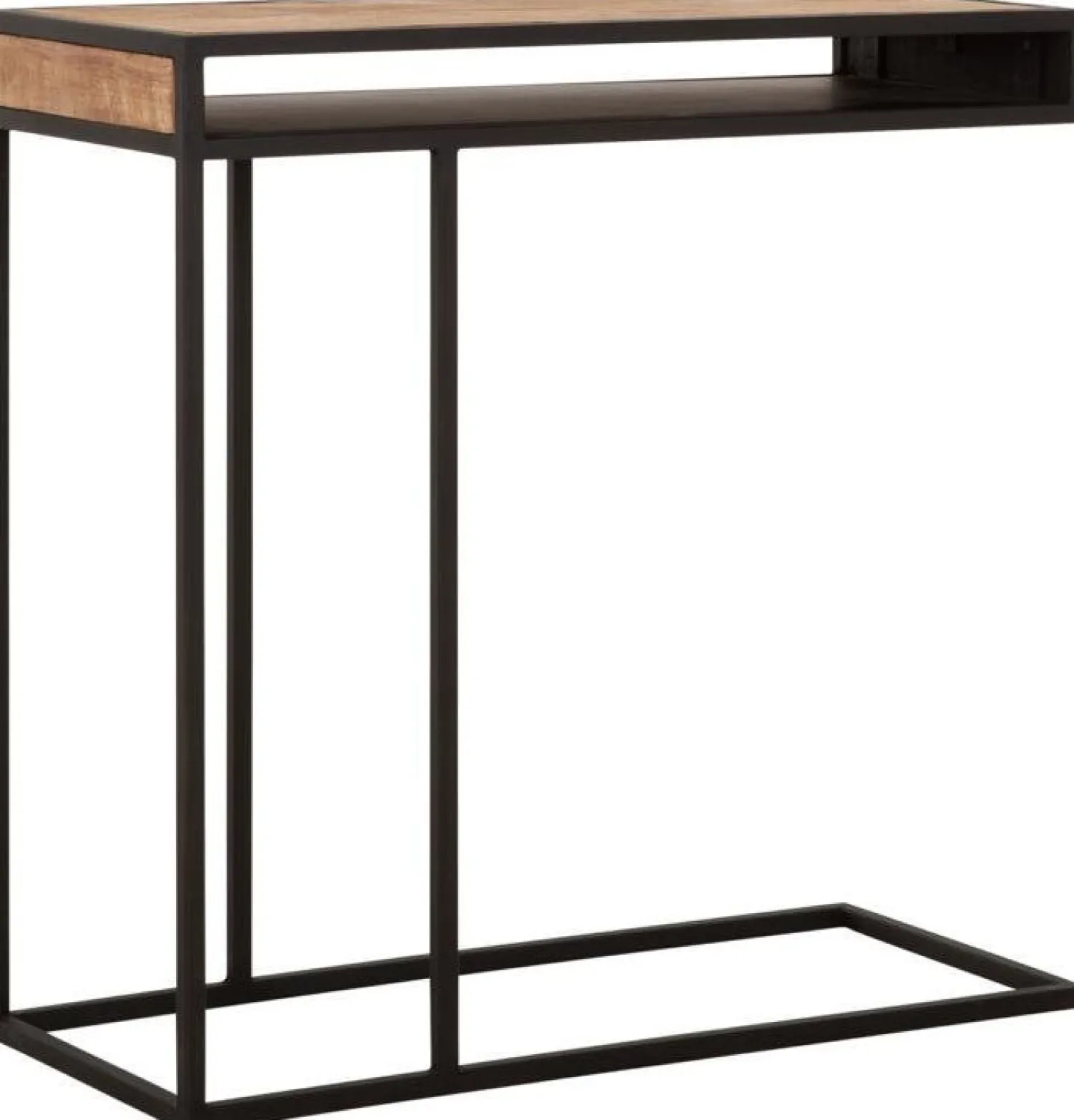 Houten Bijzettafels|Industriële Bijzettafels-DTP Home Cosmo Bijzettafel Bruin