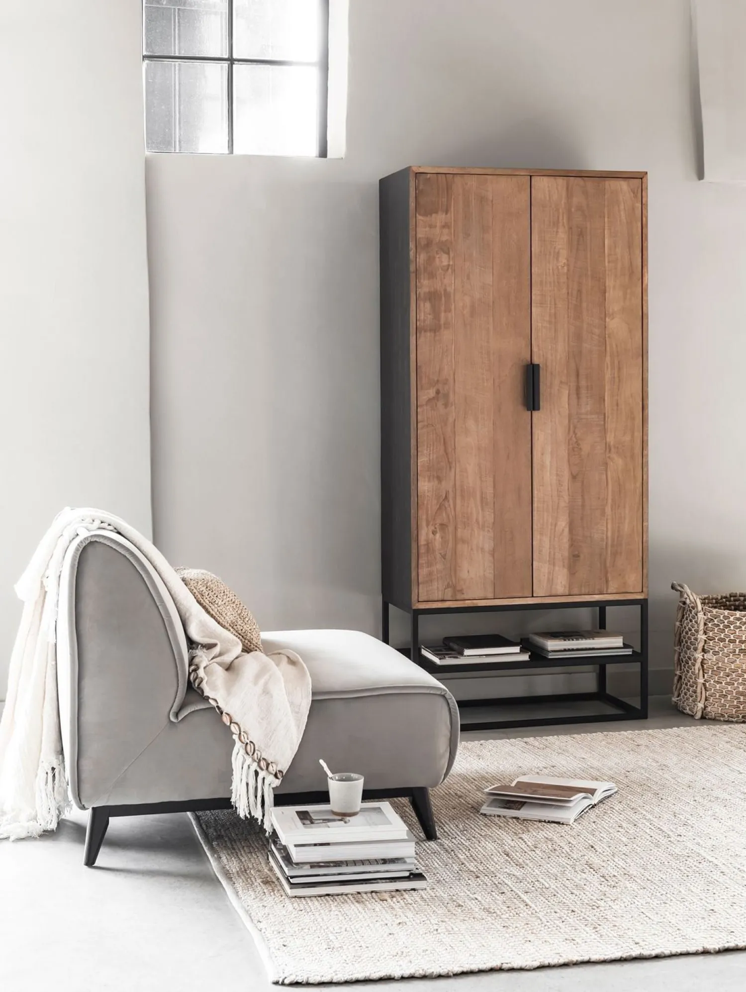 Opbergkasten|Opbergkasten-DTP Home Cosmo Opbergkast Natural, Brown
